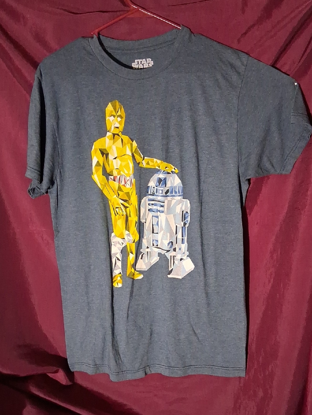 Star Wars Graphic Tee - Gray Shirt with Yellow & White Droid Print